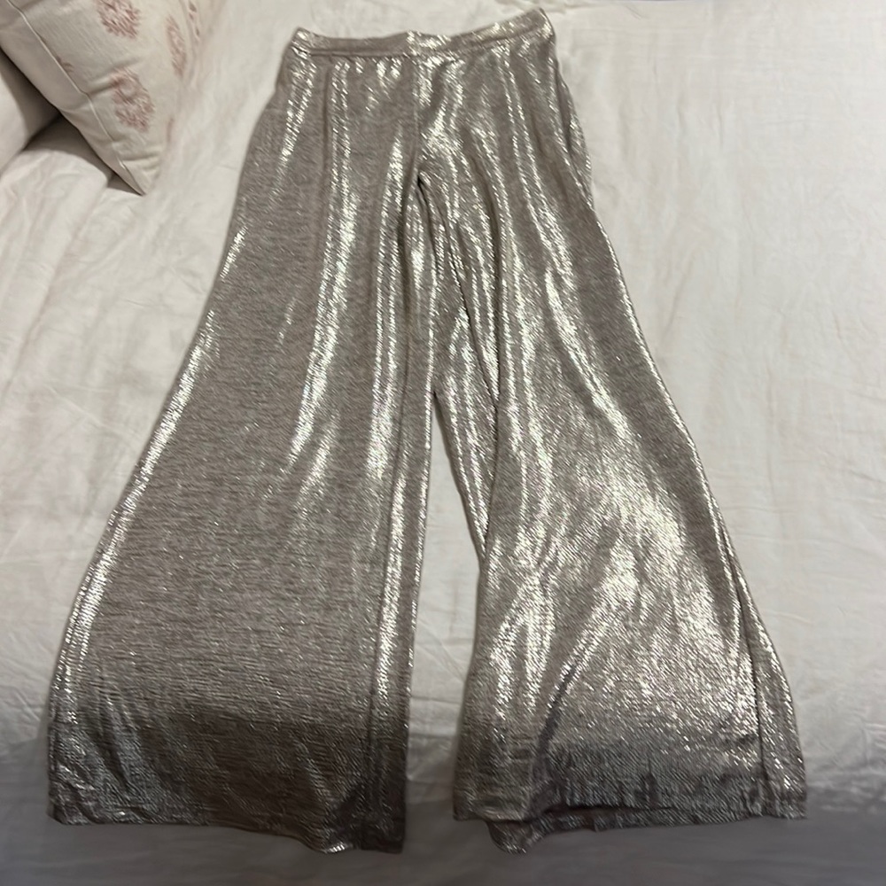 NWT Women’s - Metallic Wide-Leg Pants